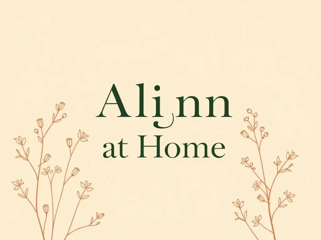 A beautifully designed workbook cover with the title 'Align at Home' on a background of soft greens and warm neutrals, evoking a sense of calm and connection.